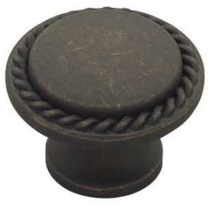 (5 Pack) 1-3/16 inch Rope Edge Knob