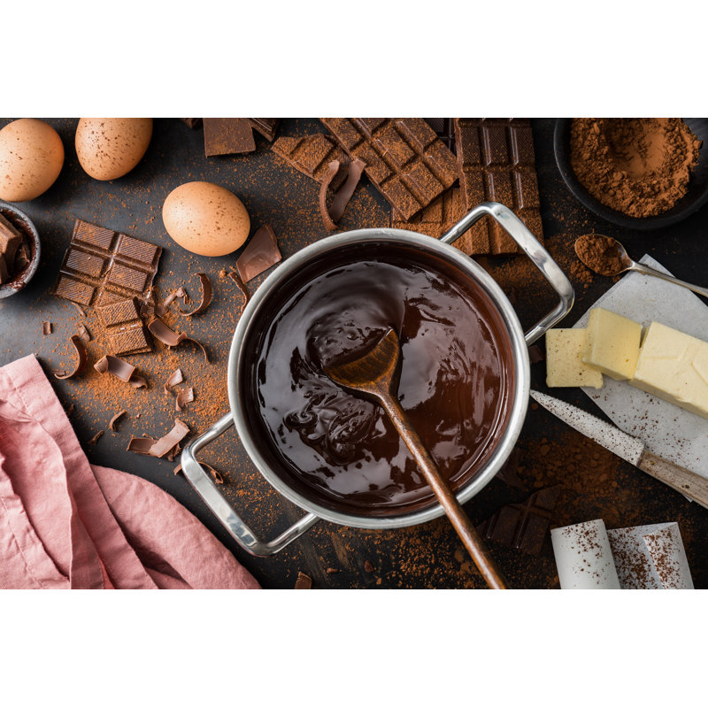 Cooking Chocolate Pastry - Wrapped Canvas Print, 30cm H x 46cm W x 3.8 cm D