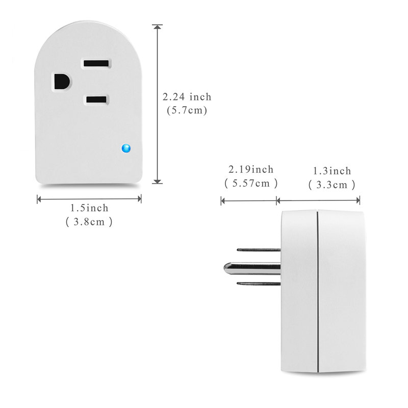 Single Surge Protector Plug,Grounded Outlet Wall Tap Adapter with Indicator Light,White,4 Pack