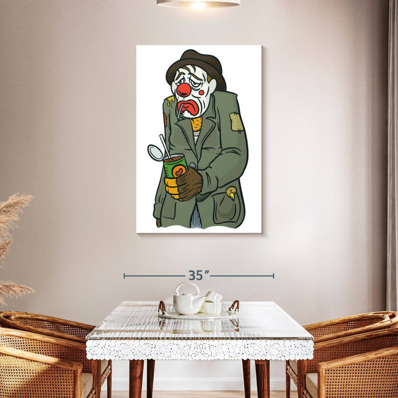 Leisha Hobo Clown, 45" H x 30" W