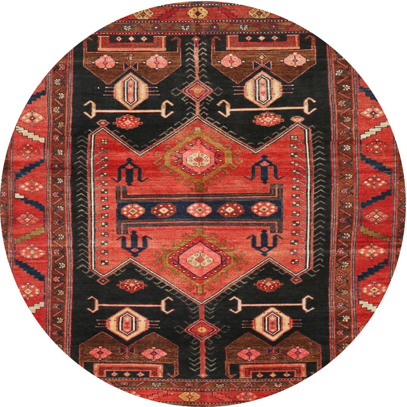 Tapis traditionnel 100% lavable à la machine 2627, Rond 3 pi