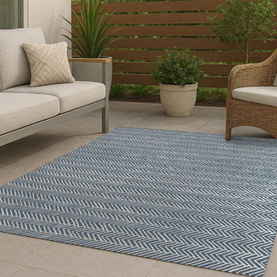 Tapis d'extérieur à motif de chevrons antidérapant