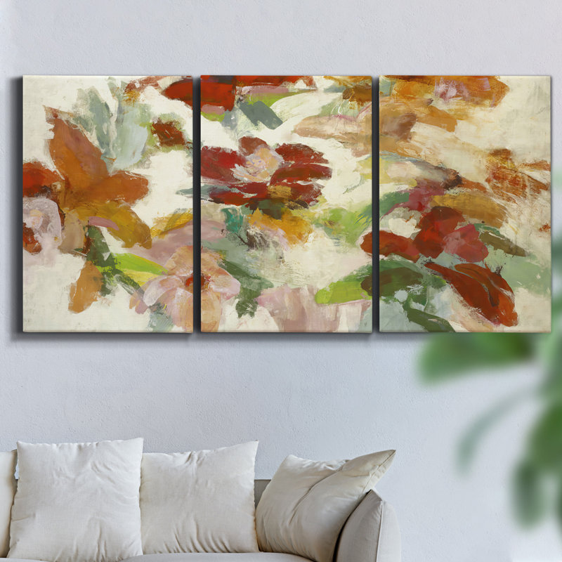 «Verde Vision» sur toile, ensemble de 3 pièces, H 27 po x l 54 po x P 2 po