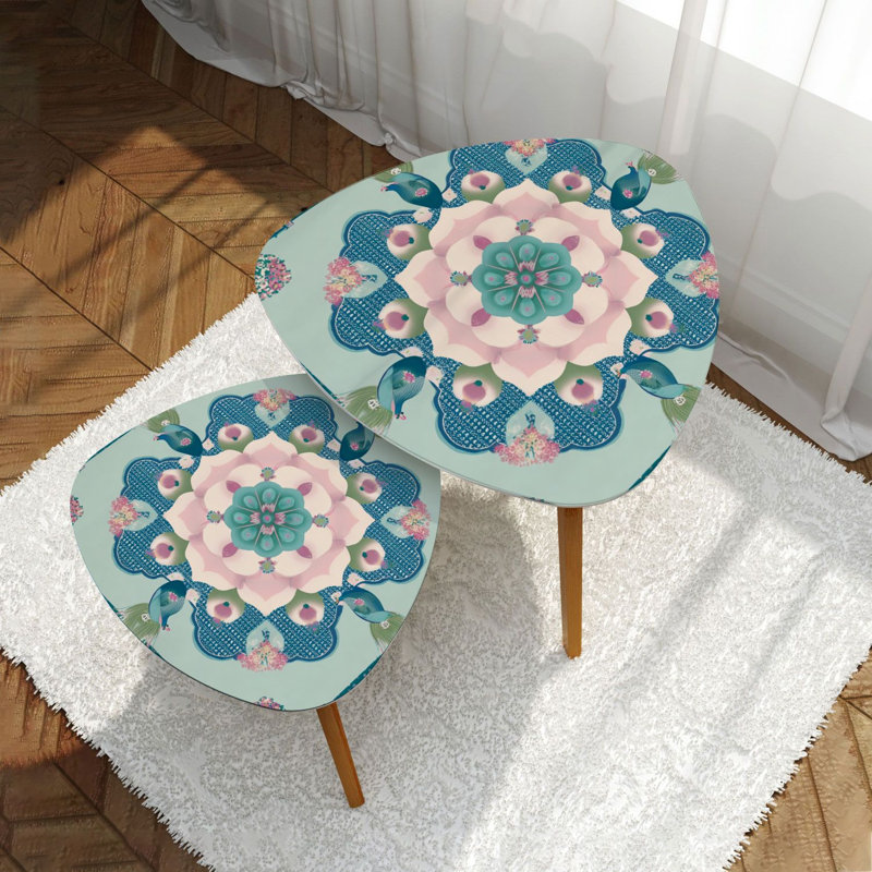 Ensemble de 2 tables basses gigognes Triangle