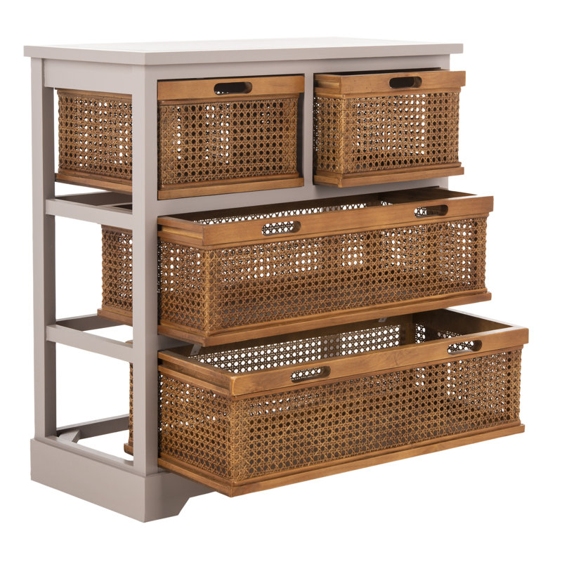 Mailiah Storage Drawer, Quartz Gray/Cane