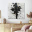 Apparition, noir et blanc, minimalisme - encre liquide, art mural abstrait-114201409-114201412