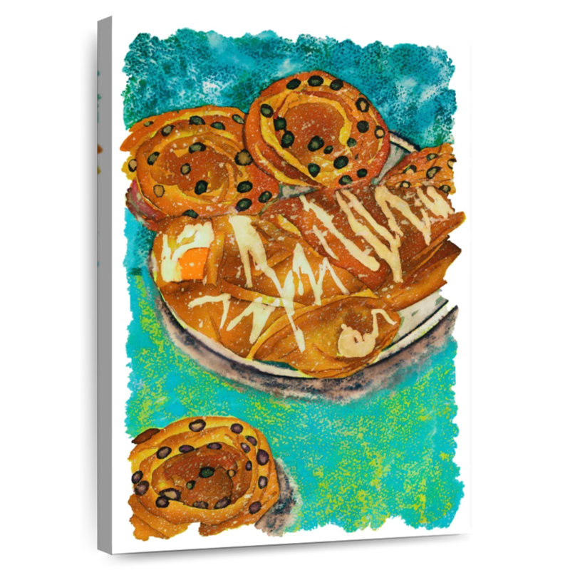 Breakfast Pastries, 51" H x 34" W