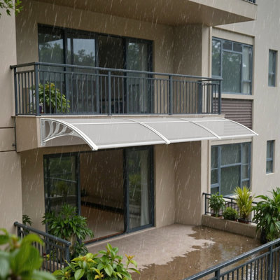 Window Awning Outdoor Polycarbonate Front Door Patio Cover Garden Canopy