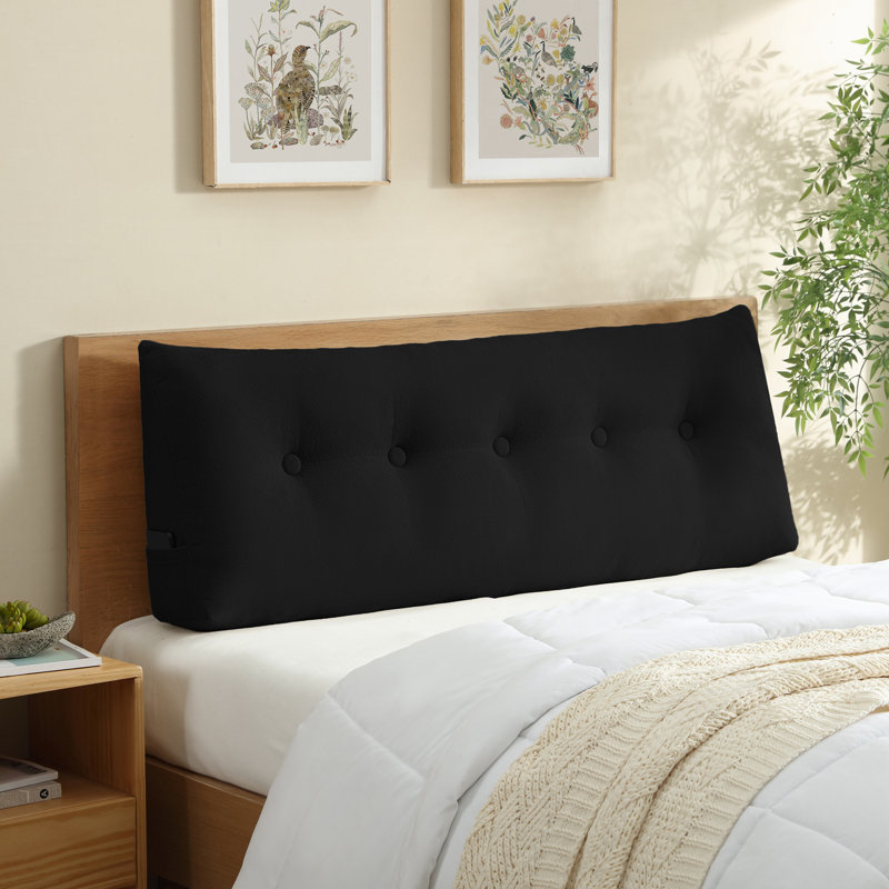 Coussin ergonomique pour dossier de tête de lit triangulaire - rembourré de mousse orthopédique - soutien pour le cou - chambre à coucher, lecture, lit de jour