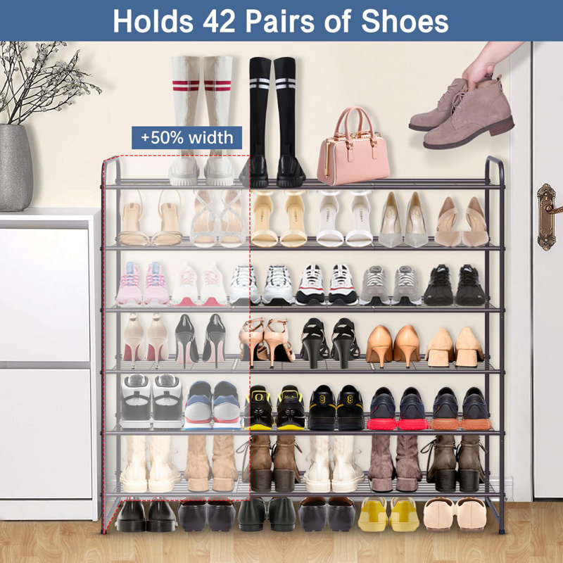 42 Pair Shoe Rack, Brown