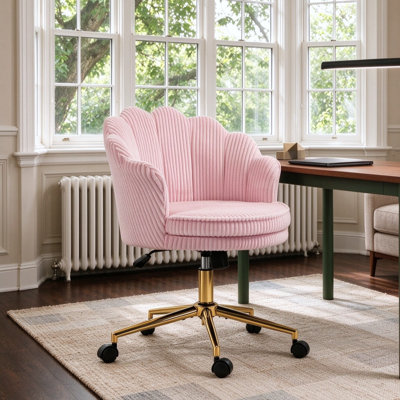 Chaise de travail en velours côtelé Belanda