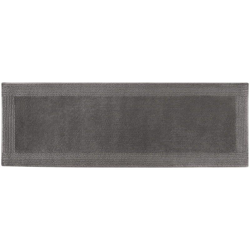 20X30" 100% Cotton 3000 Gsm Reversible Charcoal Bath Rug - Heavyweight, Medium Pile, Non Slip Suggested 1 Pcs , Look, Easy Maintenance