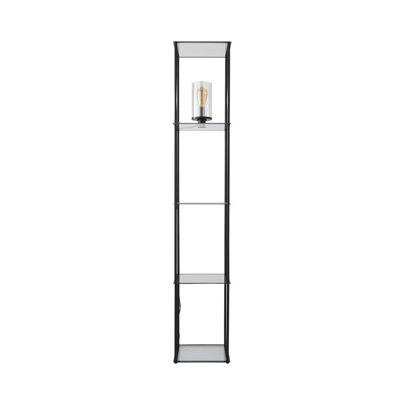 Roghan 169cm Traditional Floor Lamp, Black