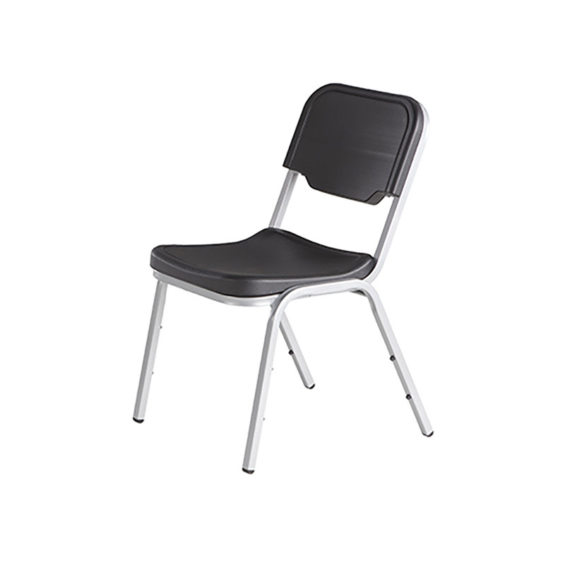 Chaise empilable de bureau sans accoudoirs, Noir