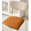 Chaise de salle à manger moderne et simple en cuir de silicone de style crème avec dossier