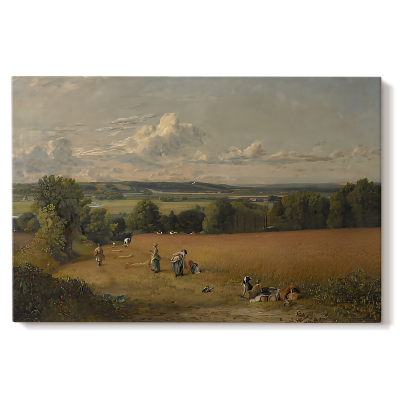 A Wheatfield-John Constable-Gallery Wrapped Canvas-1816, 32 x 48