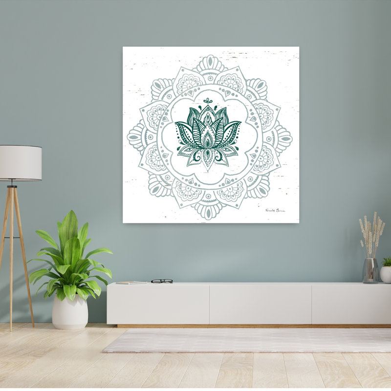 Mandala I, art de fleur de lotus, H 48 po x l 48 po