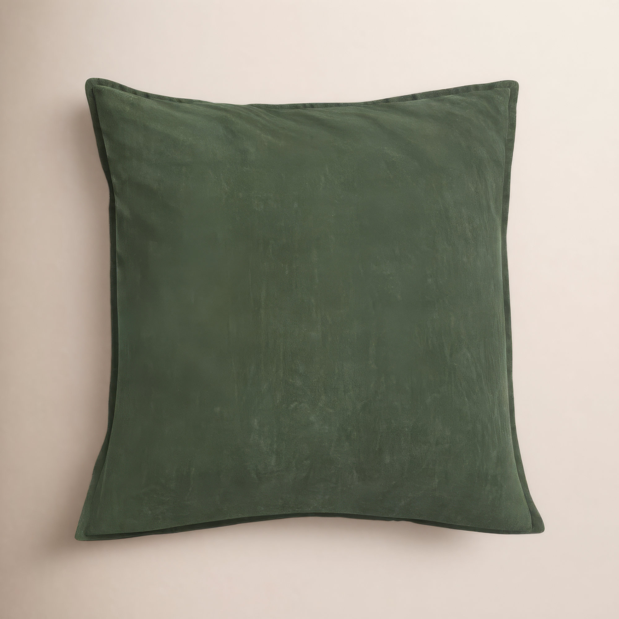 Edgar 100% Cotton Throw Pillow, Down, Dark Green, 20"H x 20"W