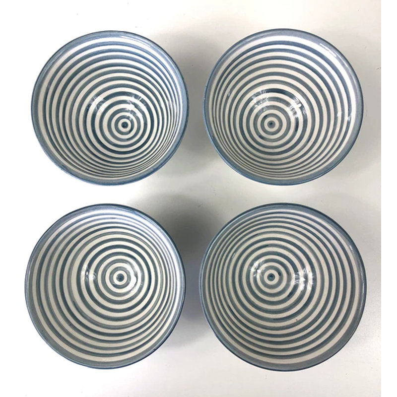 Ensemble de 4 bols à salade Bullseye, gris
