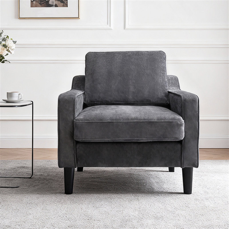 Chaise d'appoint confortable et de soutien avec coussin rembourré épais, idéale pour la détente et les intérieurs modernes