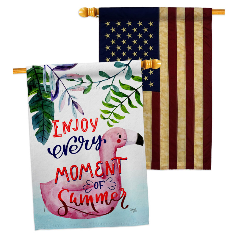 Drapeau de maison en polyester à double face 40 H x 28 W Enjoy Every Moment