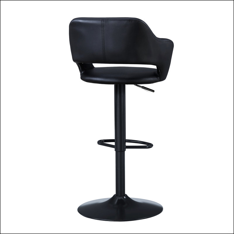Tabouret de bar à hauteur réglable, Noir