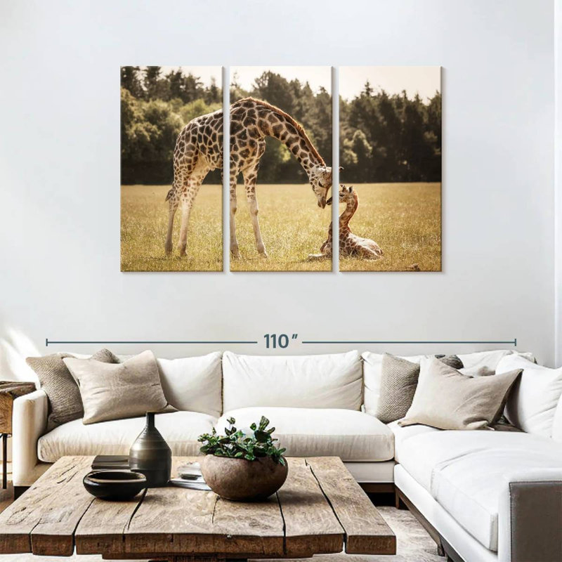 Girafes aimantes, H 48 po x l 74 po