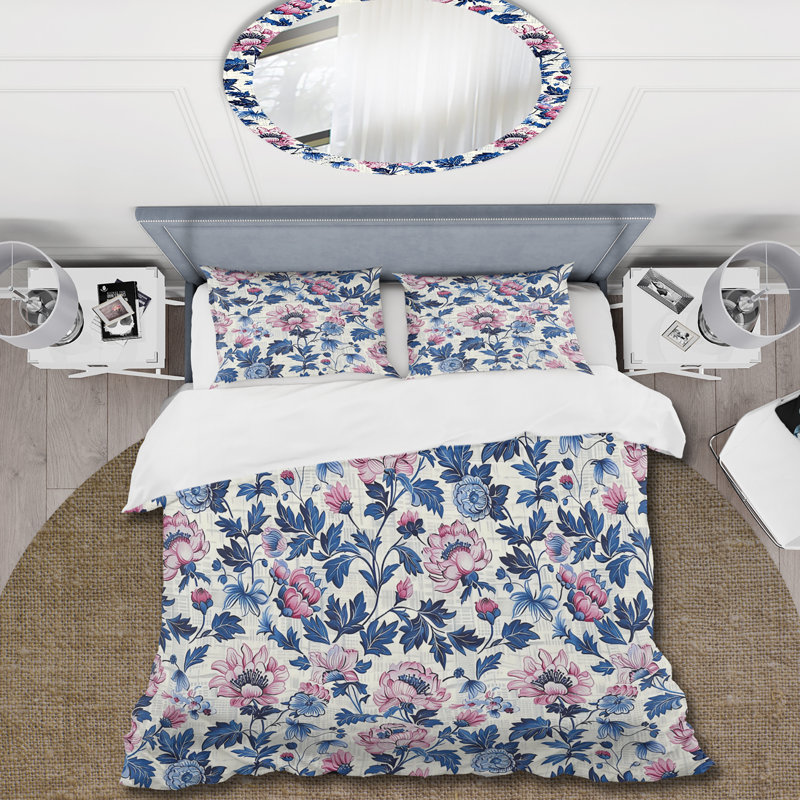 Ensemble de housse de couette Traditional, Housse de couette pour grand lit et 2 taies décor