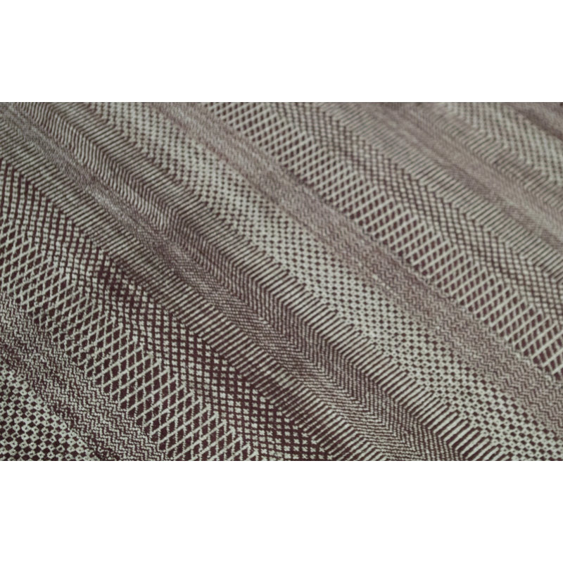 Striped Area Rug in Wine/Silver/Gray