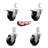 4 Piece Hard Rubber Caster Set