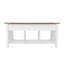 Table basse brune à pieds en bois massif à double couche relevable P2 39,96 po Brown-548543025-548543026