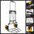 Stalwart Folding Hand Truck Dolly Cart with Wheels 330 lb - Portable Hand Truck Foldable Cart with Telescoping Handle and Bungee for Moving Shopping Travel Office