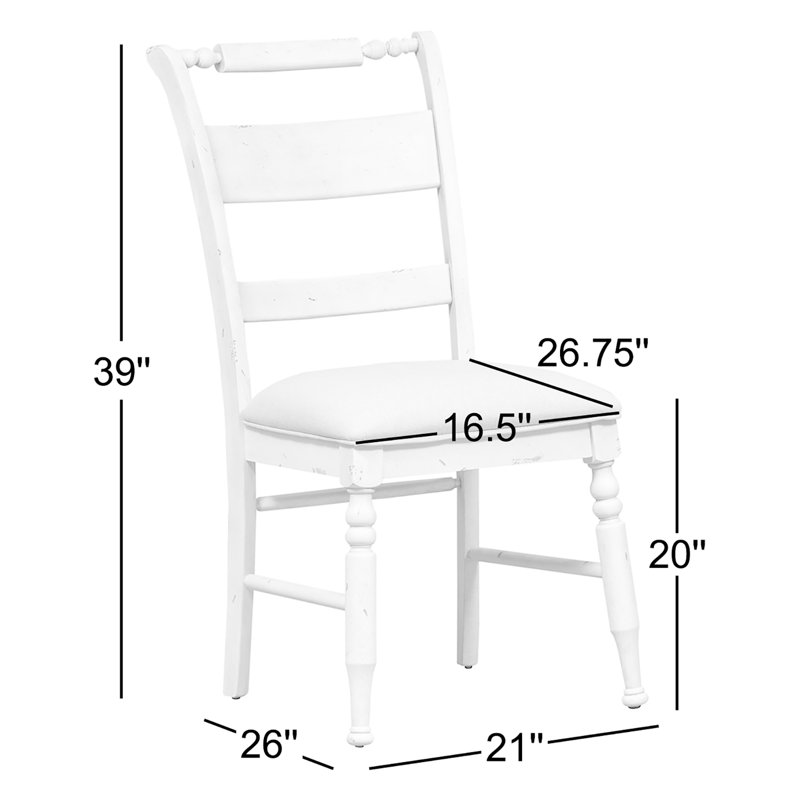 Chaise d'appoint Bale, Blanc cassé