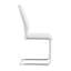 6 chaises de salle à manger blanches et en polyuréthane avec pieds rembourrés en éponge et en similicuir pour différentes pièces