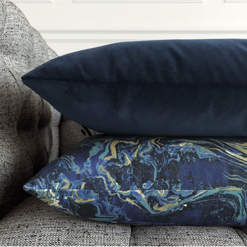 Abstract Feather Reversible Throw Pillow