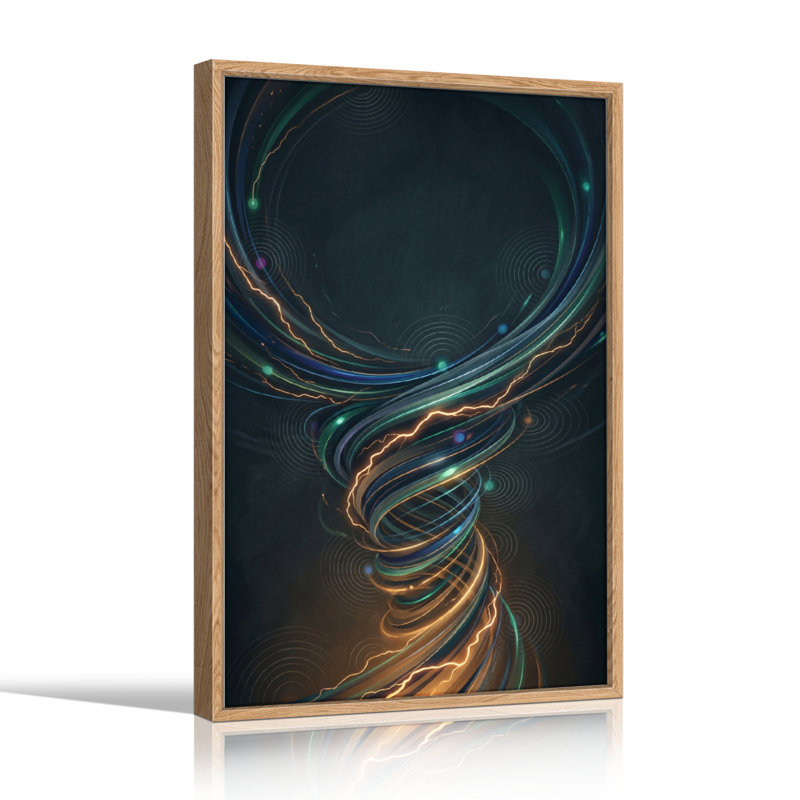 Ensemble de 1 tableau sur toile « Lumières tourbillonnantes », 36"H x 24"W, Natural