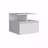 Floating Nightstand, End Table, Side Table Drawer, Open Top Shelves -In White-1014381489