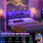 Lozandier Headboard with Storage, Power Outlet, USB Ports and LED Strip-1071489322-1071489327