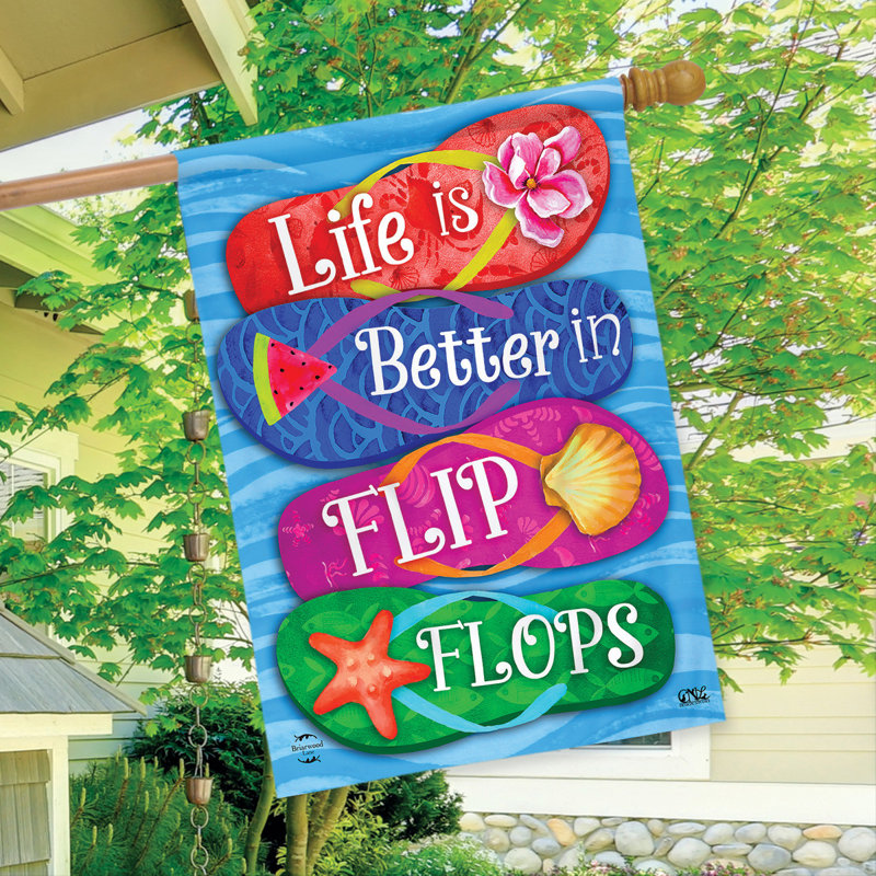 Better In Flip Flops Double-Sided House Flag