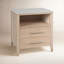 Mayfair 2 Drawer Wood and Marble Nightstand-450405339