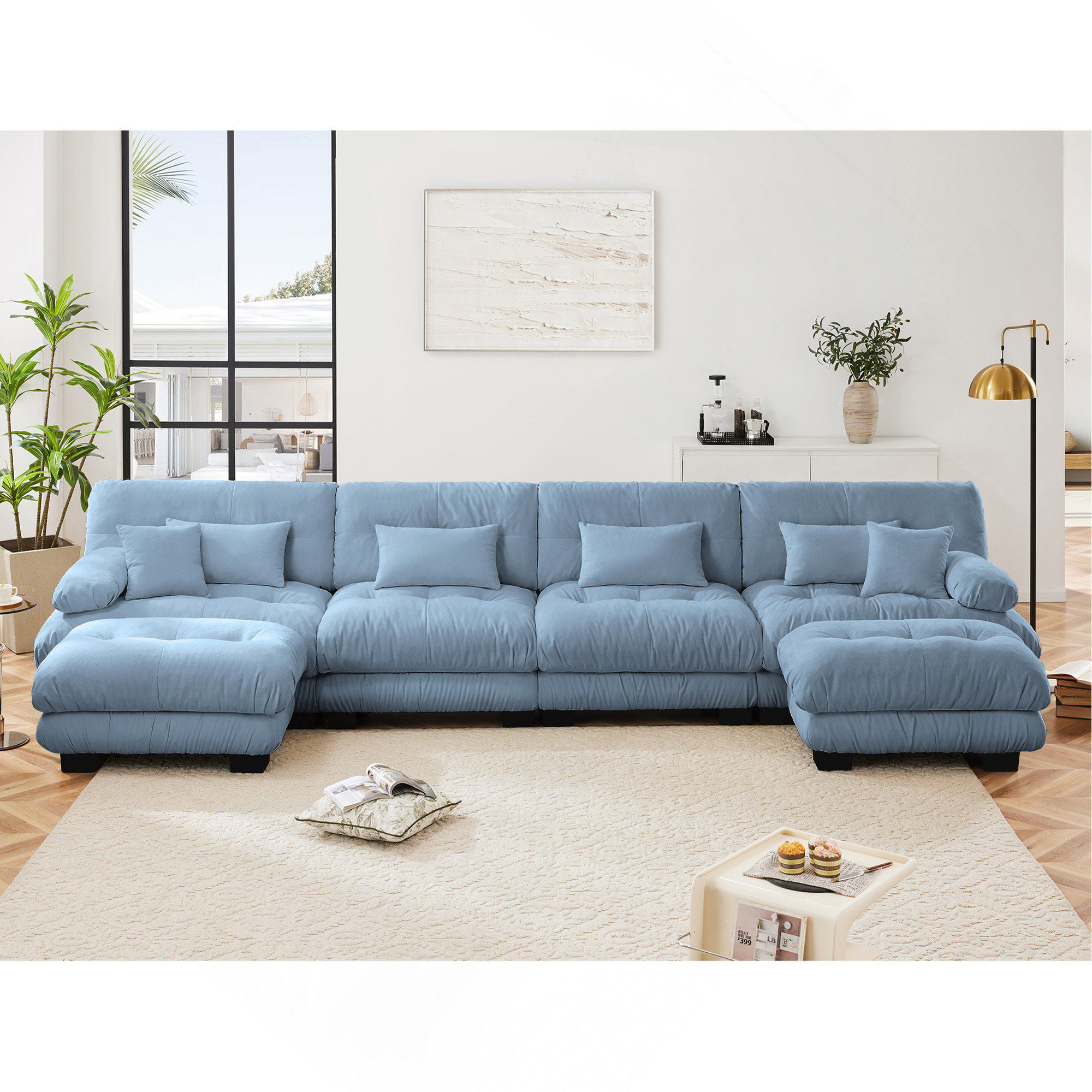 Hokku Designs Free Combination Modular Sectional Sofa,U Shaped Couch ...