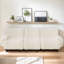 Canapé 3 places avec accoudoirs incurvés, tissu doux et design spacieux-1137150386