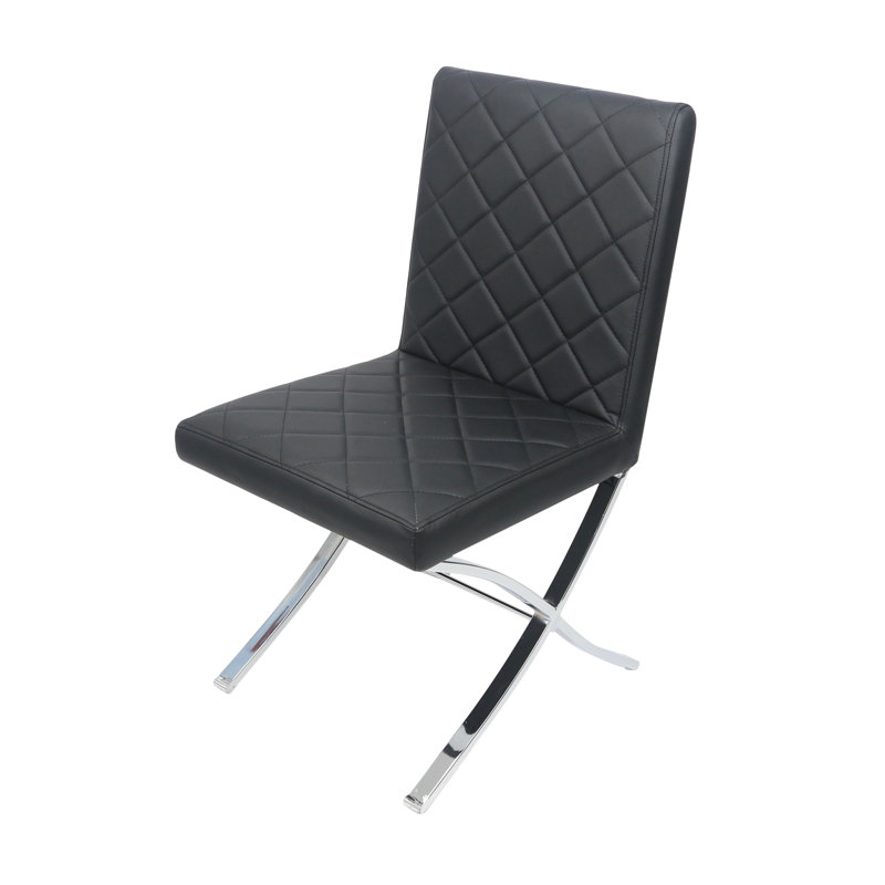 Chaise de salle à manger rembourrée Cleopatra, Noir