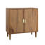 Buffet en bois brun - Armoire de style décontracté, de rangement réglable et de surface à gratter avec un intérieur spacieux de style Mid-Century moderne