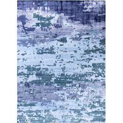 One-of-a-Kind Rectangle 9'1" X 12'4" Area Rug Green/Light Blue/Navy