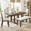 Table de salle à manger extensible, table de cuisine en bois de ferme avec rallonge amovible, grande table extensible pour 4 à 8 personnes-1603383807