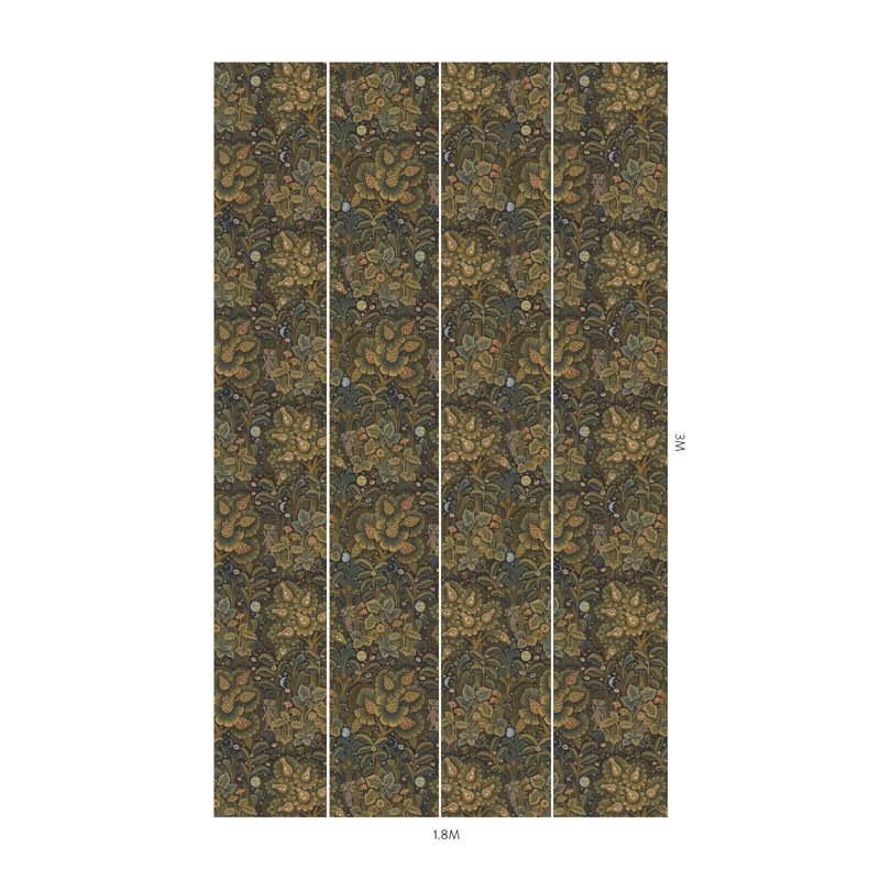 Tourmaline Moon Garden Magna Wallpaper, Midnight