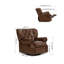 Fauteuil inclinable surdimensionné Joris en cuir capitonné, pivotant à 270°, 97 cm de large