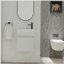 Meuble-lavabo mural 18 po avec lavabo en résine blanche et porte d'armoire à fermeture en douceur 18 po-120102541