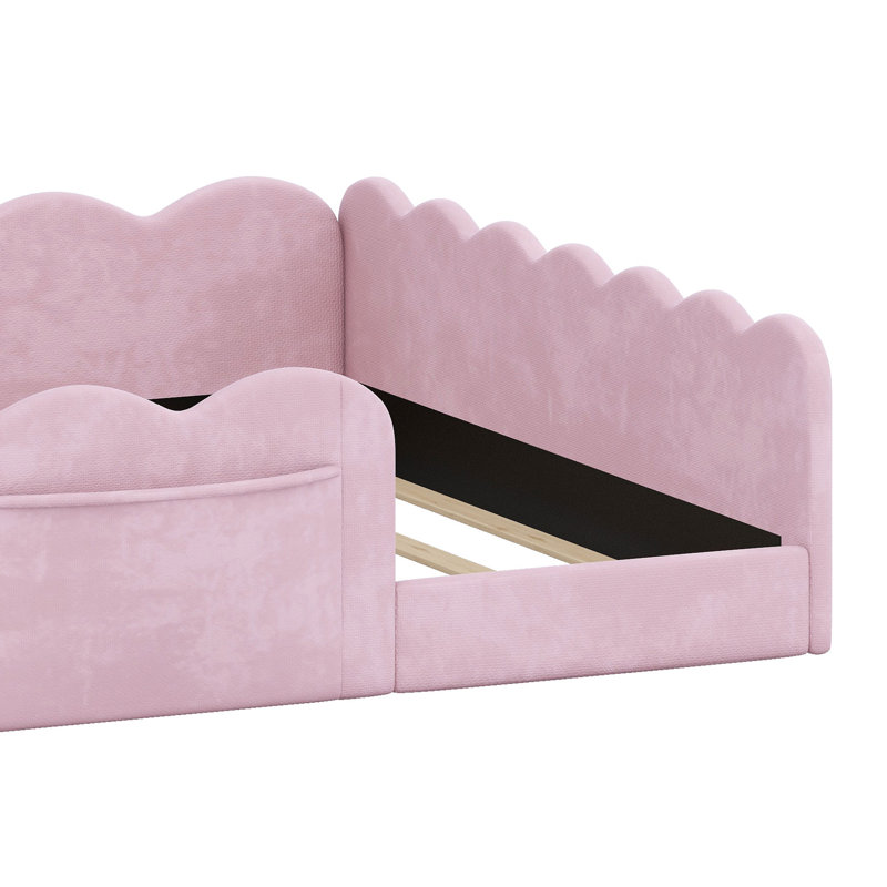 Lit tapissier moderne, Rose